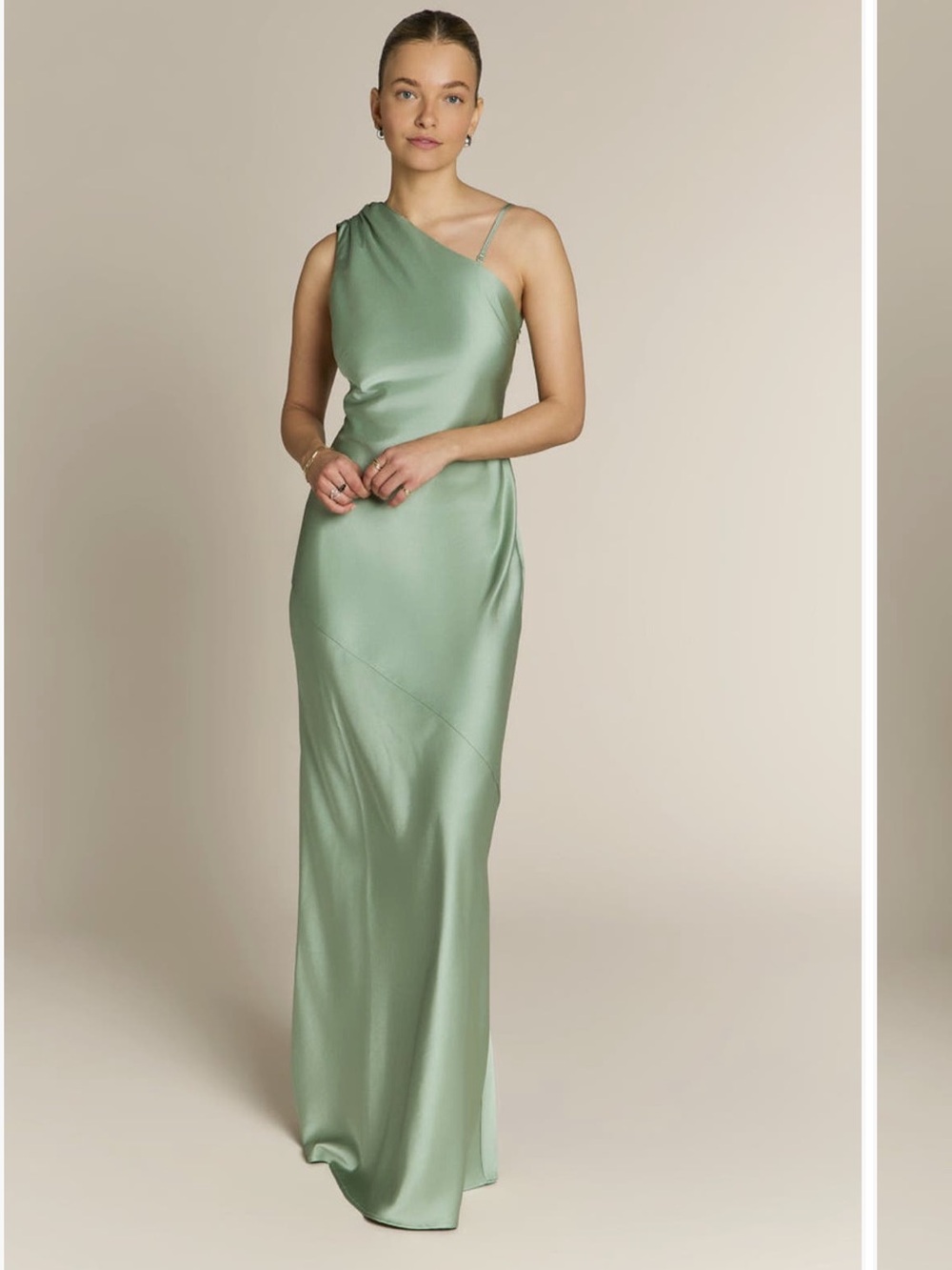 Raye One Shoulder Dress Sage